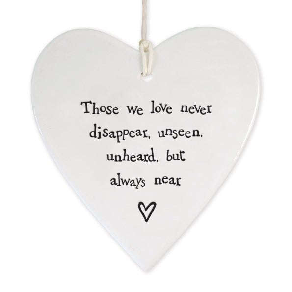 Those We Love Always Near Ceramic Heart | 9cm x 9cm - Give And Glow
