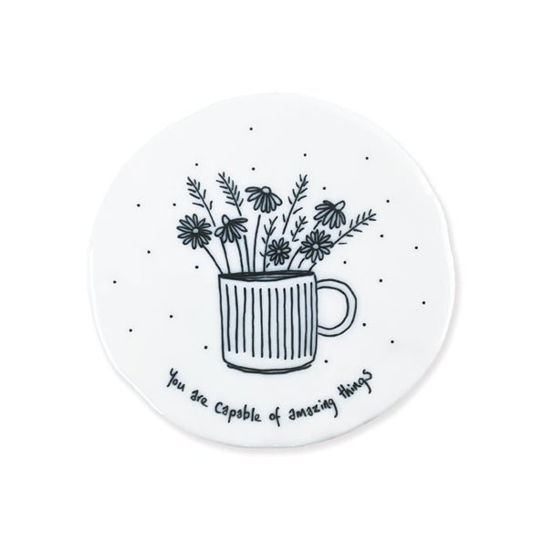 You Are Capable of Amazing Things – Round Ceramic Coaster | 10cm x 10cm - Give And Glow