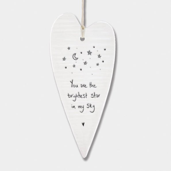 You Are The Brightest Star Long Wobbly Ripple Heart | 6cm x 13.7cm - Give And Glow