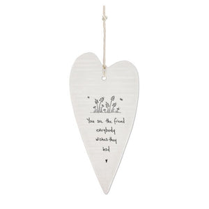 You Are The Friend Long Wobbly Ripple Heart | 6cm x 13.7cm - Give And Glow