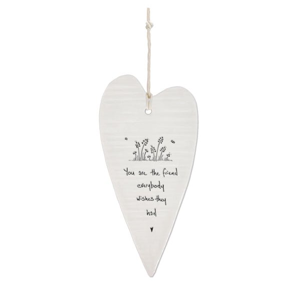 You Are The Friend Long Wobbly Ripple Heart | 6cm x 13.7cm - Give And Glow
