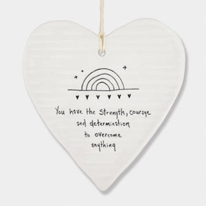 You Have The Strength And Courage Wobbly Ripple Heart | 9cm x 9cm - Give And Glow