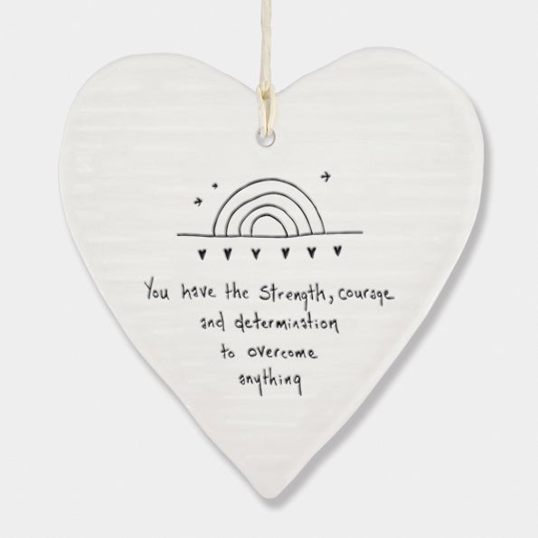 You Have The Strength And Courage Wobbly Ripple Heart | 9cm x 9cm - Give And Glow